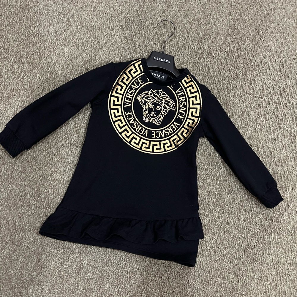 Medusa head-print sweatshirt dress